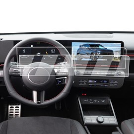 ECOZEN 2025 Kona Screen Protector - For 2024-2025 Kona(SE/SEL/N Line/Limited) 12.3-Inch dashboard+Navigation Screen Protector - 4 Pcs Nano Film For 2024-2025 Kona Accessories(4 Packs)