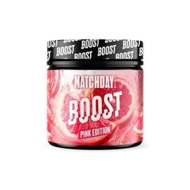 Matchday BOOST Pink Grapefruit I 400 g Pre-Workout Booster: 200 mg Koffein, Beta-Alanin, Kreatin - Top Konzentration und Leistungsfähigkeit I Isomaltulose für stabilen Blutzuckerspiegel (Pink Edition)