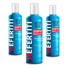 Nefertiti Shampoo Matizador Mister Color De Nefertiti Kit De 3 Piezas.