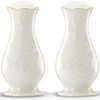 Lenox French Perle White Tall Salt and Pepper Set -
