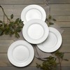 Everyday White Classic Rim 10.75 Inch Dinner Plates, Set of