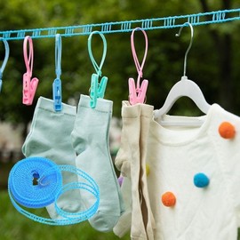 Magic Ladder Double Portable Travel & Camping Clothesline Drying 5ea