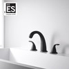 sumerain Matte Black Roman Tub Faucet with Valve, 3 Hole