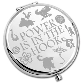 PLITI Princess Movie Inspired Gift Power is in The Hook Ocean Princess Compact Mirror for Fairy Tales Lover (Power Hook CM)