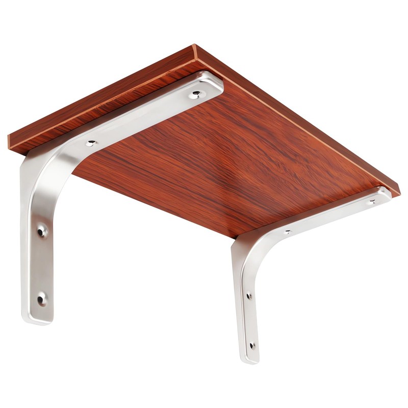 Homeme L-shaped Mount Bracket, Stainless Steel, Load Capacity 25-75KG, Set