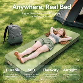PineHike Camping Sleeping Pad, 4" Ultra-Thick Memory Foam Camping Mat with Built-in Electric Pump, 9.5 R-Value Insulated Self Inflating Air Mattress Sleeping Pads for Car Travel Tent Essentials