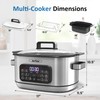 SUNVIVIPRO 12-in-1 Multicooker, 6.5QT Slow Cooker Roaster Oven, Digital Programmable