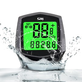 AMFUN Bike Computer-Universal 16 Functions-IPX5 Waterproof -GPS Speedometer, Backlit Touch Screen,Cycle Computer,Bike Speedometer,Bike Odometer, for All Bikes-Black