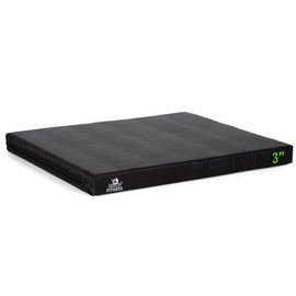 Champion Sports Foam Plyometric Box, 3 inch, Black - Durable Jump Boxes for Training with Handles, Hook and Loop Flaps - Stackable Plyo Box Jumps for Gym - Premium Cross Training Equipment