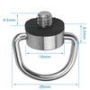 Flat Head D-Shaft D-Ring 1/4" Screw Camera Tripod DSLR Camera