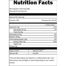 Country House ALMOND CRUNCH PACK (5 Counts) with Chia and Flaxseed, All Natural, Easy to Read Ingredients, No Artificial or Natural Flavors Added, No Gluten, Low Sodium, and a Crisp in Every Bite!