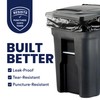 Plasticplace 64-65 Gallon Black Trash Bags, Heavy Duty Toter Can