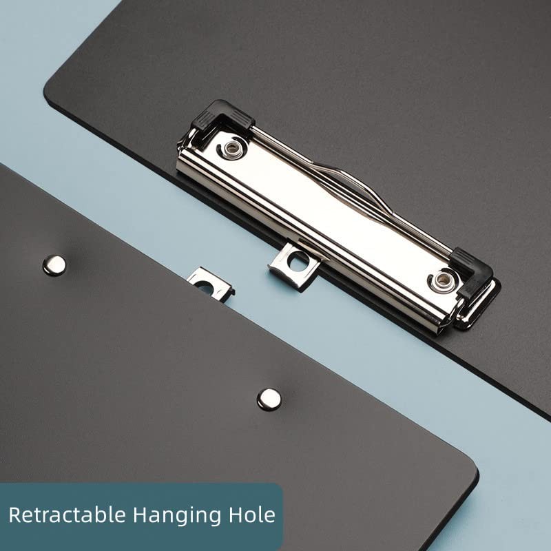 Clipboard Folder, 6 Packs A4 Plastic Clip Boards with Secure