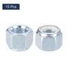 sourcing map 15Pcs 3/4"-16 Nylon Insert Hex Lock Nuts, Carbon