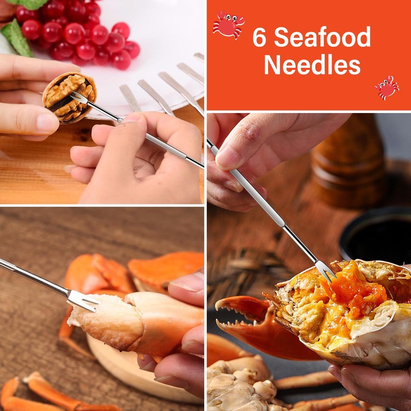 16 Pack Lobster Crackers and Picks Set, Crab Leg Cracker