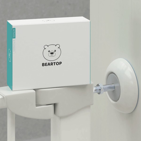 Beartop Premium Wall Protection, 4.1 cm in Diameter, Stair Gate Without Drilling & tools, for Baby, Child, Pet, Does not Discolour