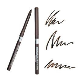 IRIS.BELLE 2 PCS MINERAL EYELINER MECHANICAL PENCIL WITH VITAMIN E. RICH PIGMENT WITH SOFT TOUCH (DARK BROWN)