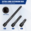 WORKPRO 3/8" Drive Impact Extension Bar Set, 3 PCS Socket