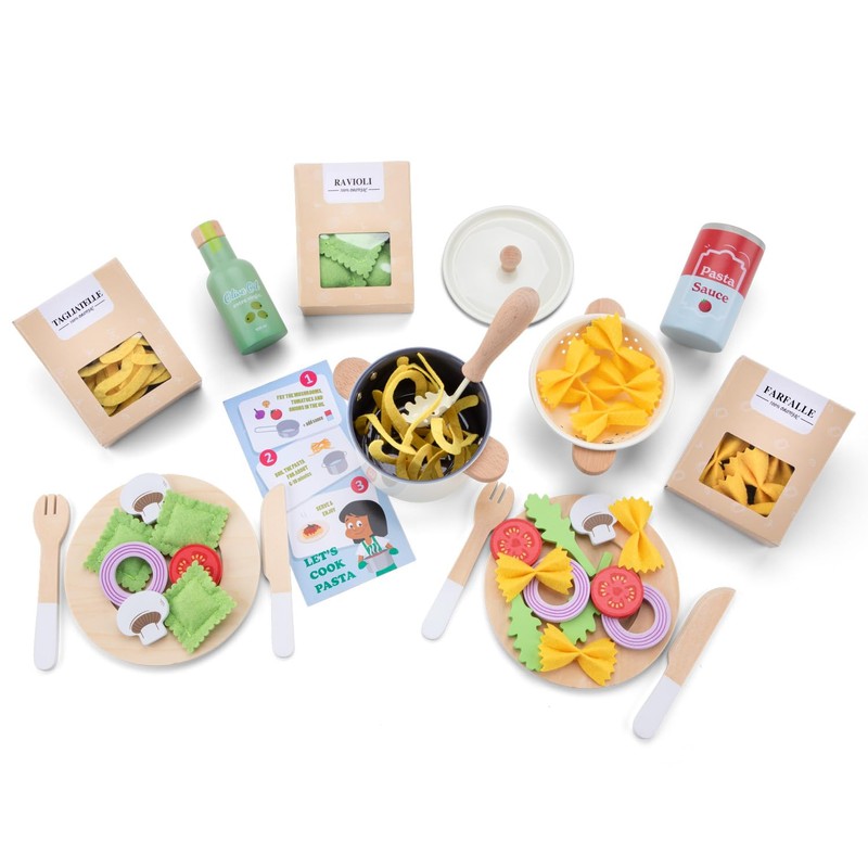 Woet® – Cibo Giocattolo Pasta Set in Legno per Bambini