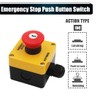 KEYMOO Emergency Stop Push Button Switch with Key Lock, 1NC