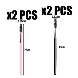 4 Eyelash Brushes, Portable Eye Brush, Reusable, Suitable For Eyelash Extension, Eyebrow Brush Makeup, Eyelash Comb.