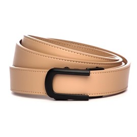 Anson Belt & Buckle - Women's 1.25" Traditional in Black Buckle with Ratchet Belt Strap (Vegan Leather, Blush)
