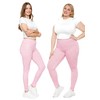 Women's Oh So Soft Plus Size Leggings Pink Daisies 3X