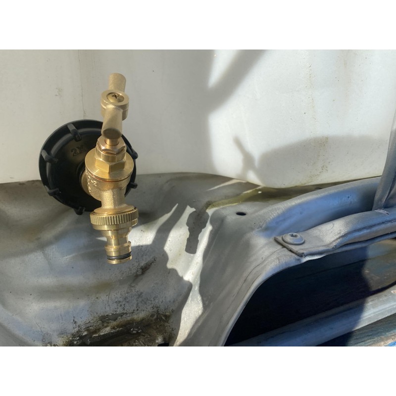 IBC Tank Adapter S60X6 to Brass Garden tap with Click-Lock