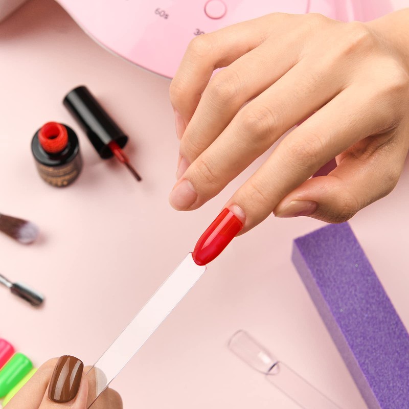 Nail Practice Color Swatch Sample Sticks, AZUREBEAUTY Fan Shape False