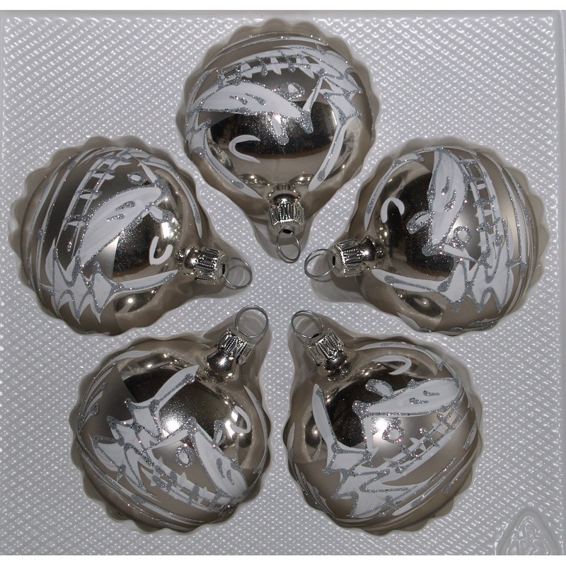 Jingle Bells Lauscha Christmas Baubles 5 cm (6 Pieces) Antique