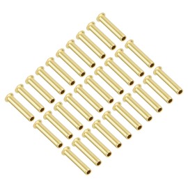 PATIKIL Brass Compression Insert for 1/8" Tube OD, 30 Pack Insert Tube Support Compression Fitting Assortment Kit for Water Oil Air Pipe