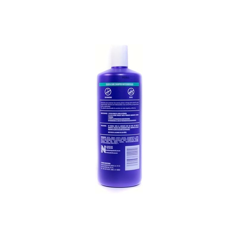 Shampoo Matizador Bleu Neferti 1L by Gaero Intensifica Tonos Plateados