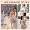 mommore Diaper Bag Tote with Stroller Organizer Puffer Bag Large