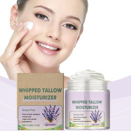 Grasgefütterter Talg-Feuchtigkeitsspender, Rindertalg-Hautpflege Feuchtigkeitsspendende Straffende Gesichtscreme, Bio Rindertalg Balsam für Gesicht und Körper, Feuchtigkeitsspendender Tallow Balm