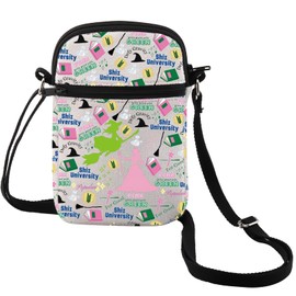 MEIKIUP Witch Musical Inspired Gift Glinda and Elphaba Crossbody Bag for Musical Fans Broadway Musical Loves Gift (CA Pink and Green CB)
