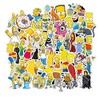 US-Style 50-Piece The Simpsons Stickers - Waterproof Decals for Cars