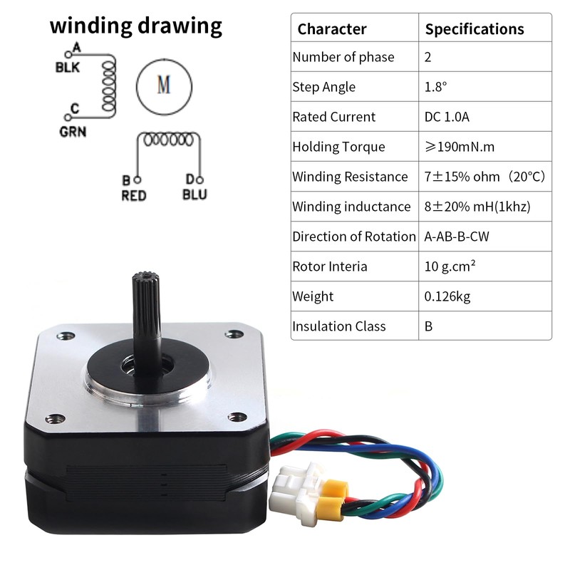 BCZAMD Prusa i3 MK4 3D Ptinter Accessory Extruder 42-20 Stepper