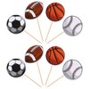28 pelotas deportivas para cupcakes de béisbol, rugby para magdalenas,