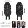 BHAHB Silk Feeling Long Satin Bonnet for Sleeping Adjustable Double