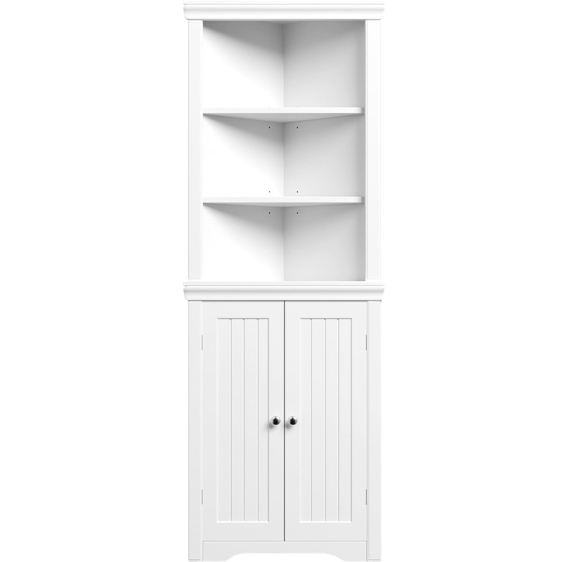 Furmax 62" Corner Cabinet, Bathroom Storage Cabinet with 6 Adjustable