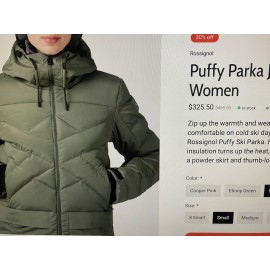 Rossignol BRAND NEW Rossignol Women's Puffy Parka  Size S FREE SHIPPING! RETAIL $360 SMALL