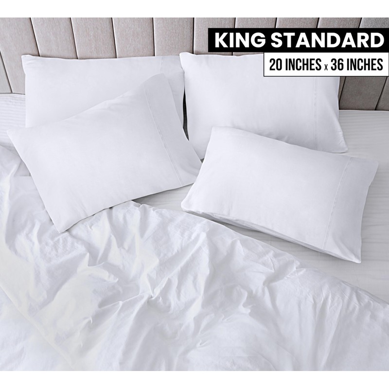 Utopia Bedding King Standard Pillowcases - Pack of 4 -