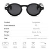 WDZAYXC Round Polarized Sunglasses with Thick Frame for Men and