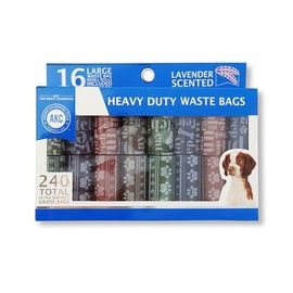 AKC Dog Poop Bags - Leak Proof Pet Waste Bags - 16 Refill Rolls - Lavender Scent - 240 Count (Assorted)