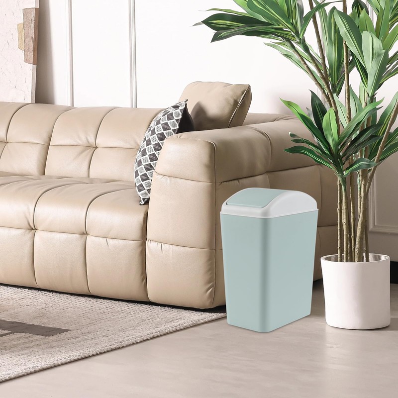 Xeabia 20 L Swing Top Trash Bin, Plastic Trash Can