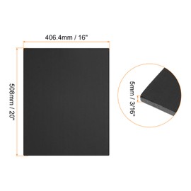 Rebower 5 PCS Black Foam Board 16x20 Inch, Foam Boards 3/16 Inch Thick Foam Poster Board, [for Presentation Projects, Art Crafts, Poster Making]