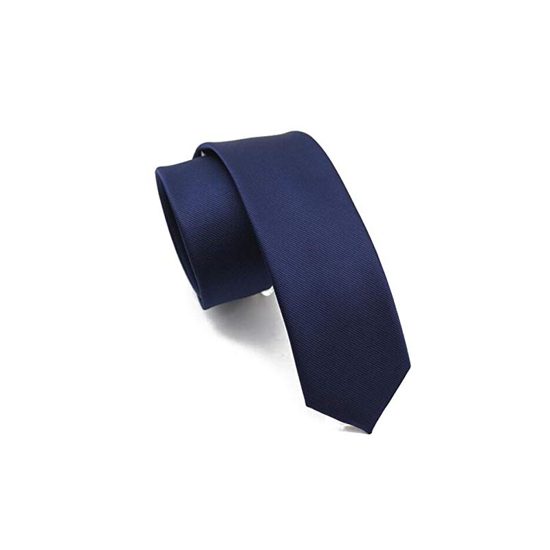 Wehug Corbatas delgadas delgadas para hombre de color sólido clásico