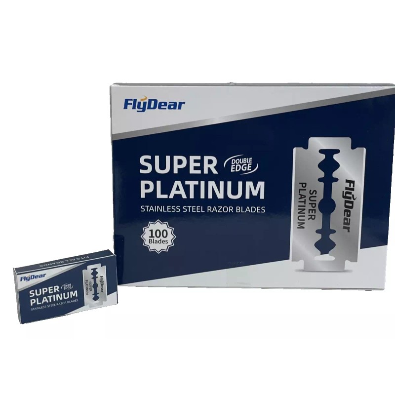 FlyDear Double Edge Stainless Steel Razor Blades - 100 Pack