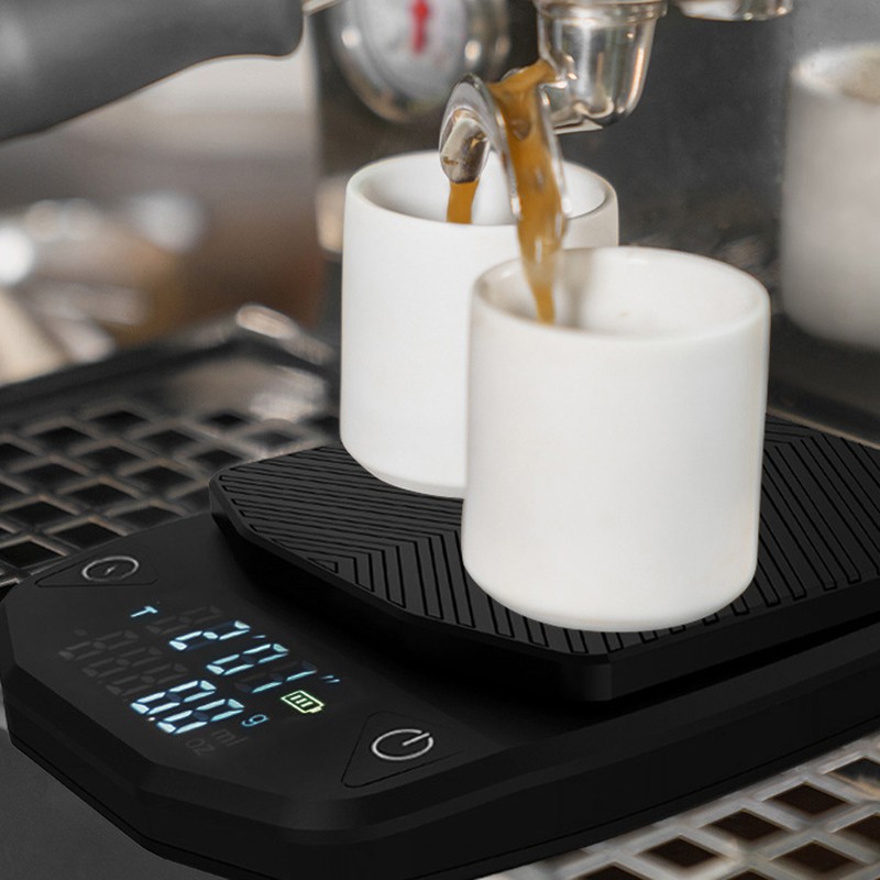Digital Coffee Scale Rechargeable Clear Display Digital Food Scale with