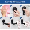 Suction Cup Toilet Paper Holder Wall Mount Matte Black Abs